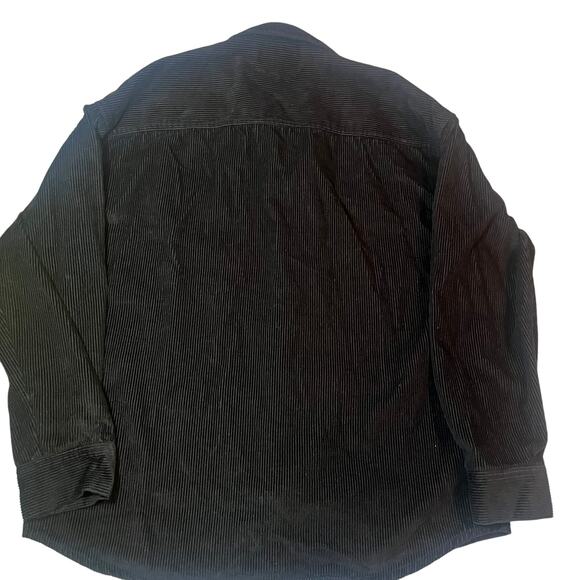 Forever 21 Black Corduroy Shacket Button Front Long Sleeve Jacket Mens Medium - Picture 2 of 7